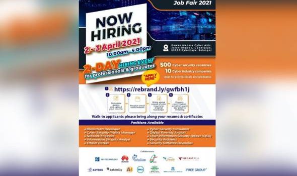 Lebih 1,000 peluang pekerjaan dibuka di CyberSecurity Malaysia Job Fair