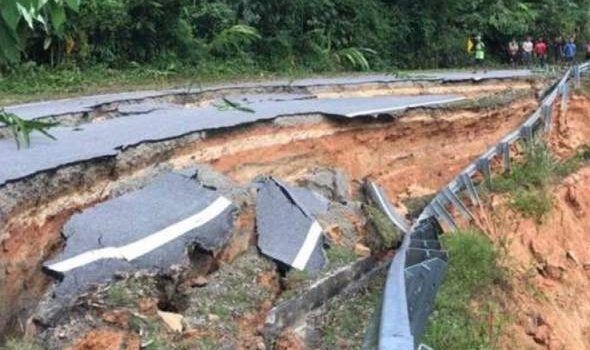 Tanah runtuh: Laluan ke Pos Yum ditutup